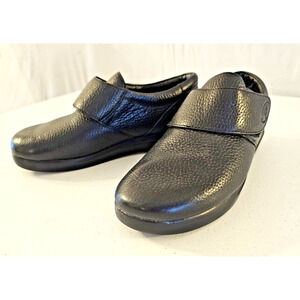 Propet Valley Walker‎ Strap Oxford Comfort Black Leather Shoes Sz 7.5 EE